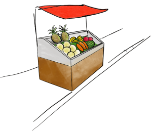 Illustrated Fruit Stand